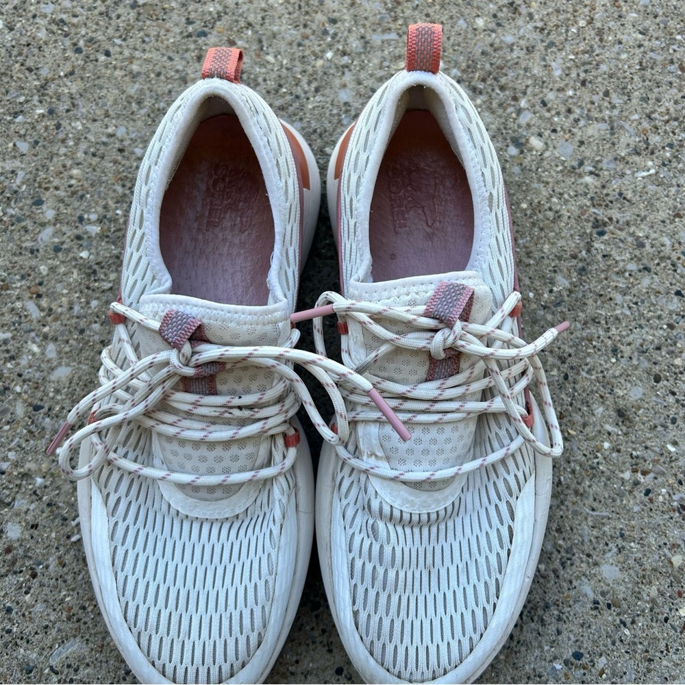 Sorel kinetic Impact lace ups Pink and White size 7 - Picture 10 of 12